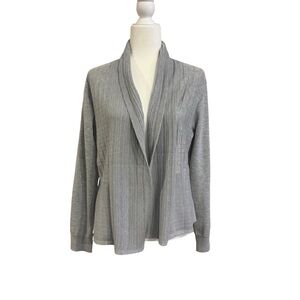 Chic Gray Women's Cardigan Sweater